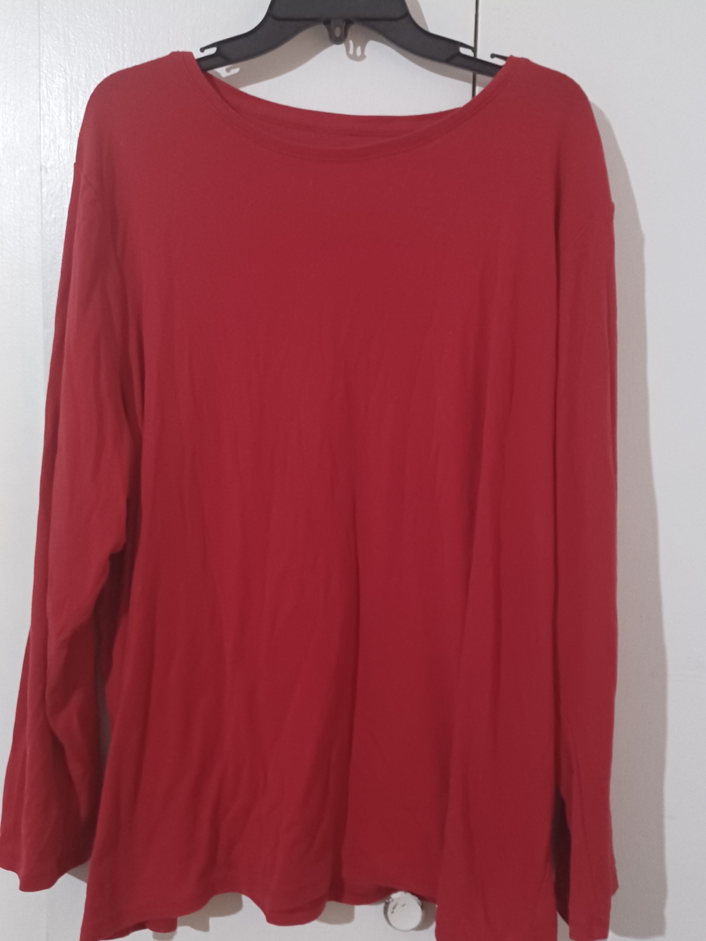 Lane Bryant Red Long-Sleeve Tee